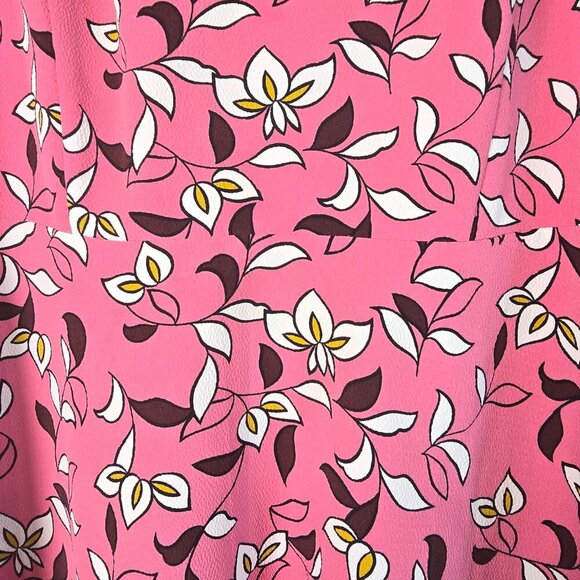 ANN TAYLORS FACTORY FLORAL SLEEVELESS SHIFT DRESS PINK SIZE 6 LIKE NEW - Picture 5 of 6